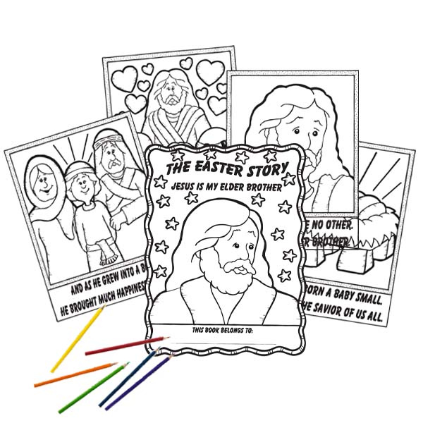 The easter story coloring book â finch family games