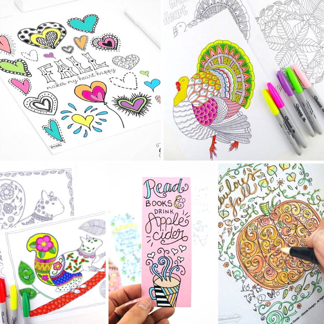 Free printable fall colouring pages for adults mum in the madhouse