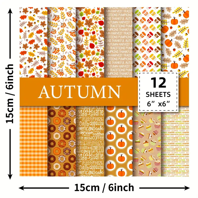 Diy warm color series material paper pack beautiful