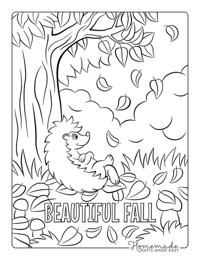Free printable autumn fall coloring pages