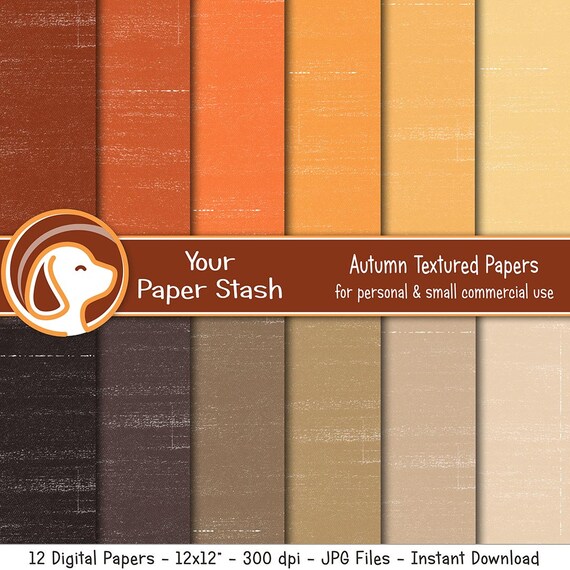 Textured autumn digital scrapbook paper pack thanksgiving