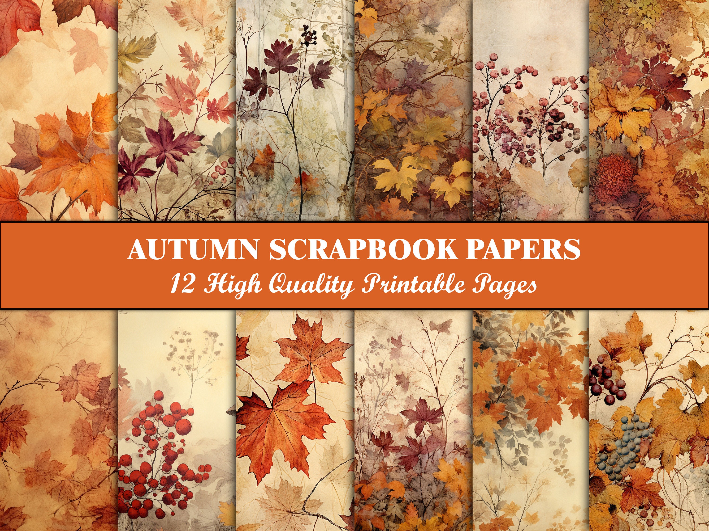 Fall scrapbook paper