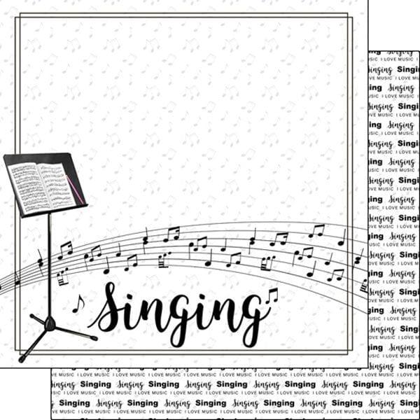 Scrapbook customs musical note singing scrapbook paper â scrapbook supply panies