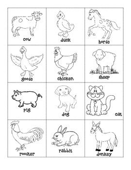 Farm animal flash cards english lessons for kids learning spanish for kids animal flashcards