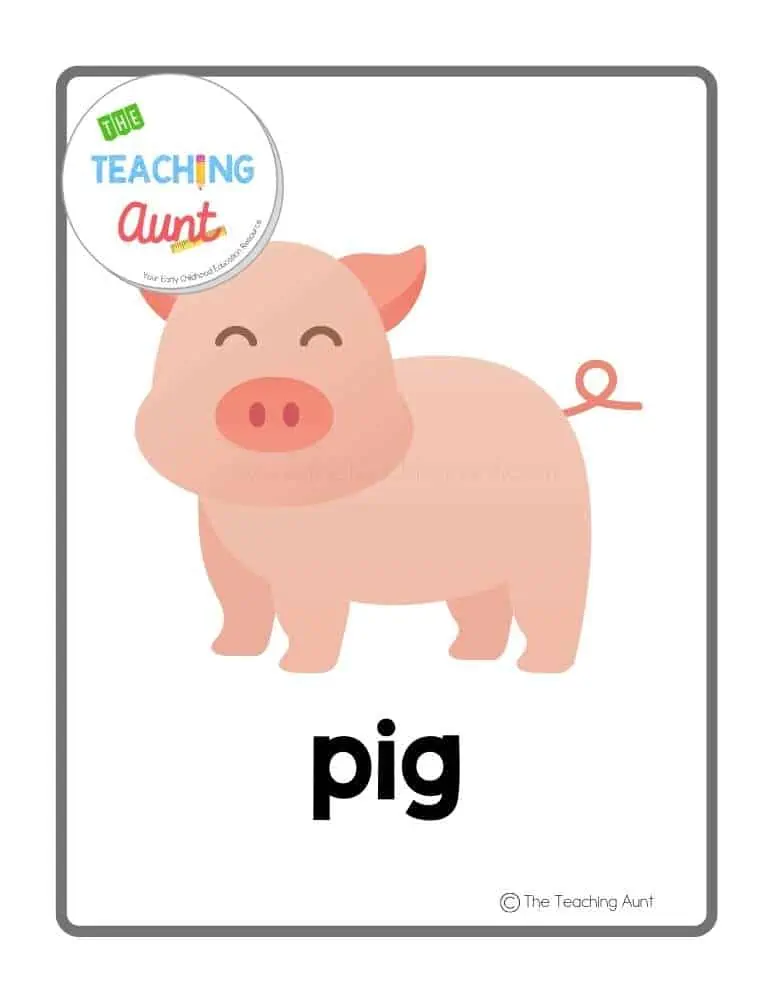 Farm animals flashcards