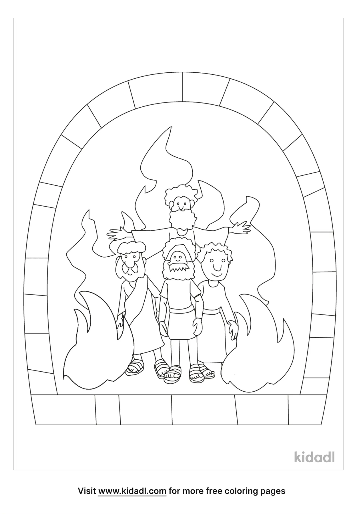 Free fiery furnace coloring page coloring page printables