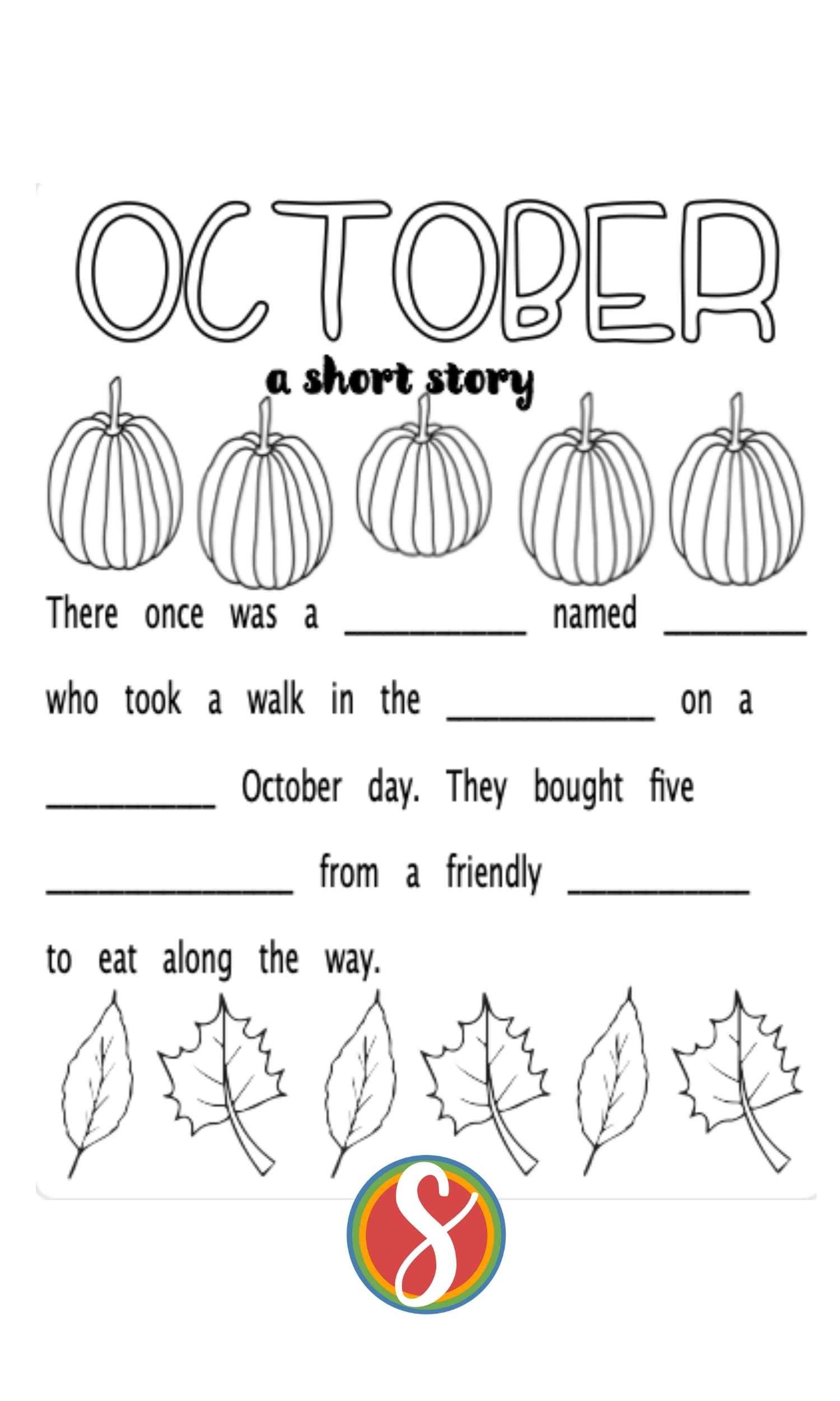 Free october coloring pages â stevie doodles