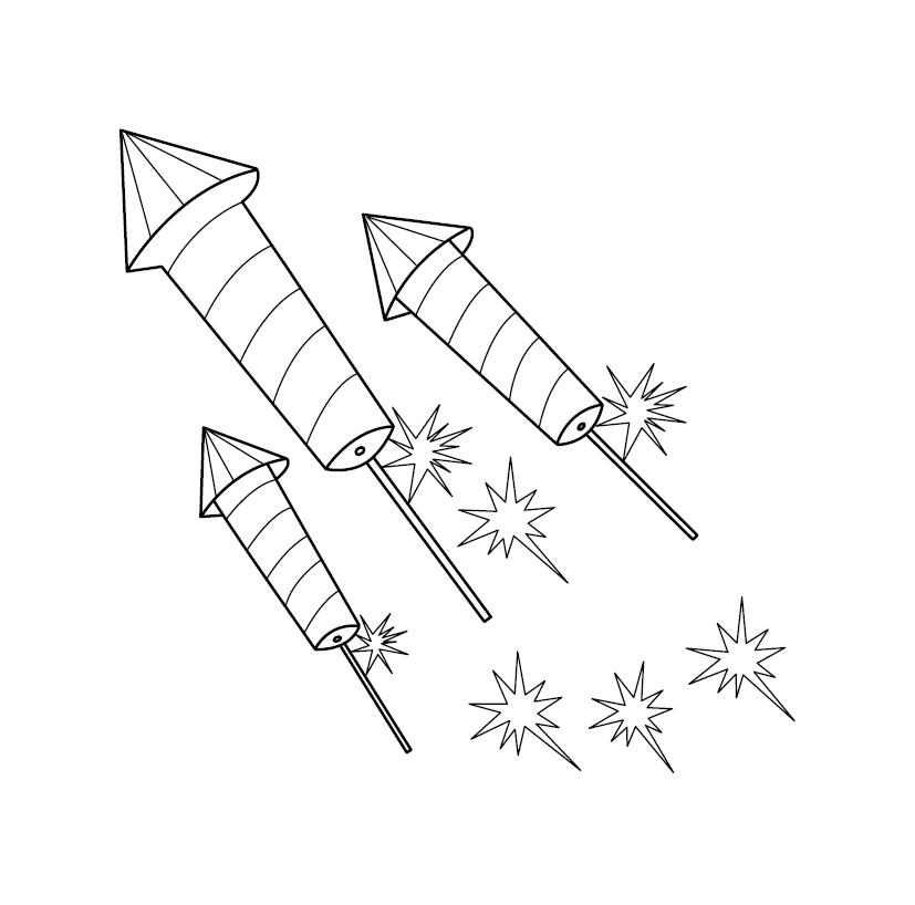 Free printable fire cracker colouring page for kids free colouring b â monkey pen store
