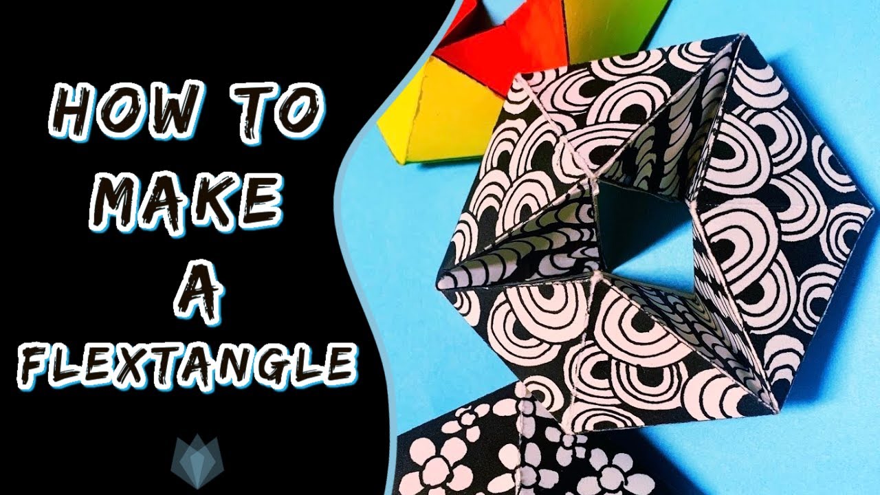 Flextangle designs paper toys for kids lightly sketched mono