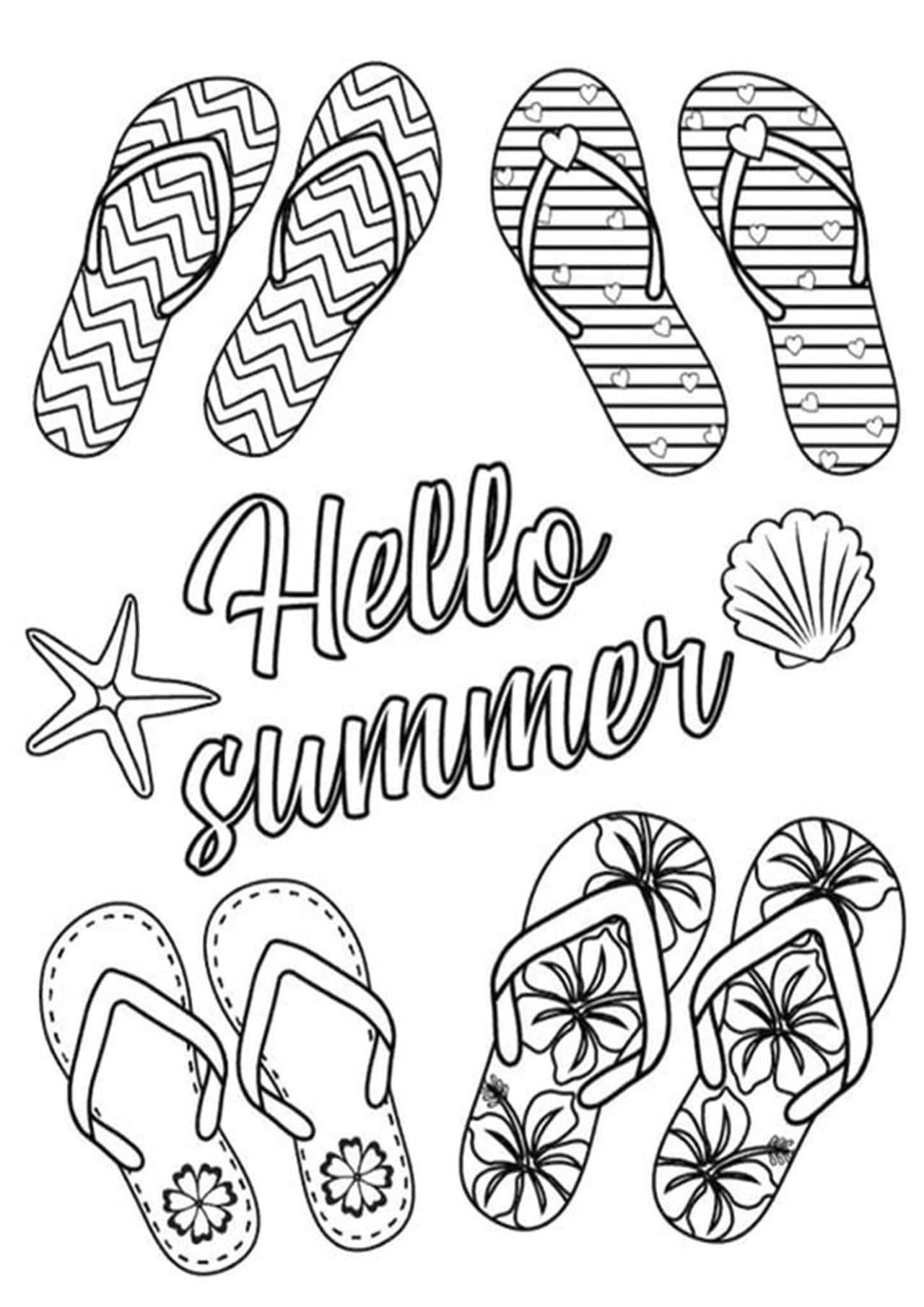 A collection of coloring pages for summer by coloringlib on