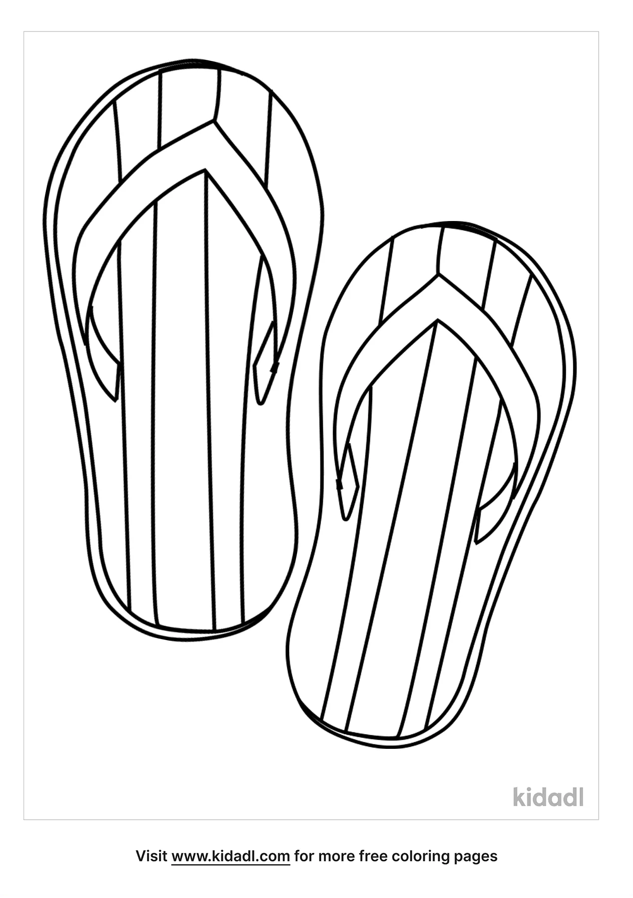 Free flip flops coloring page coloring page printables