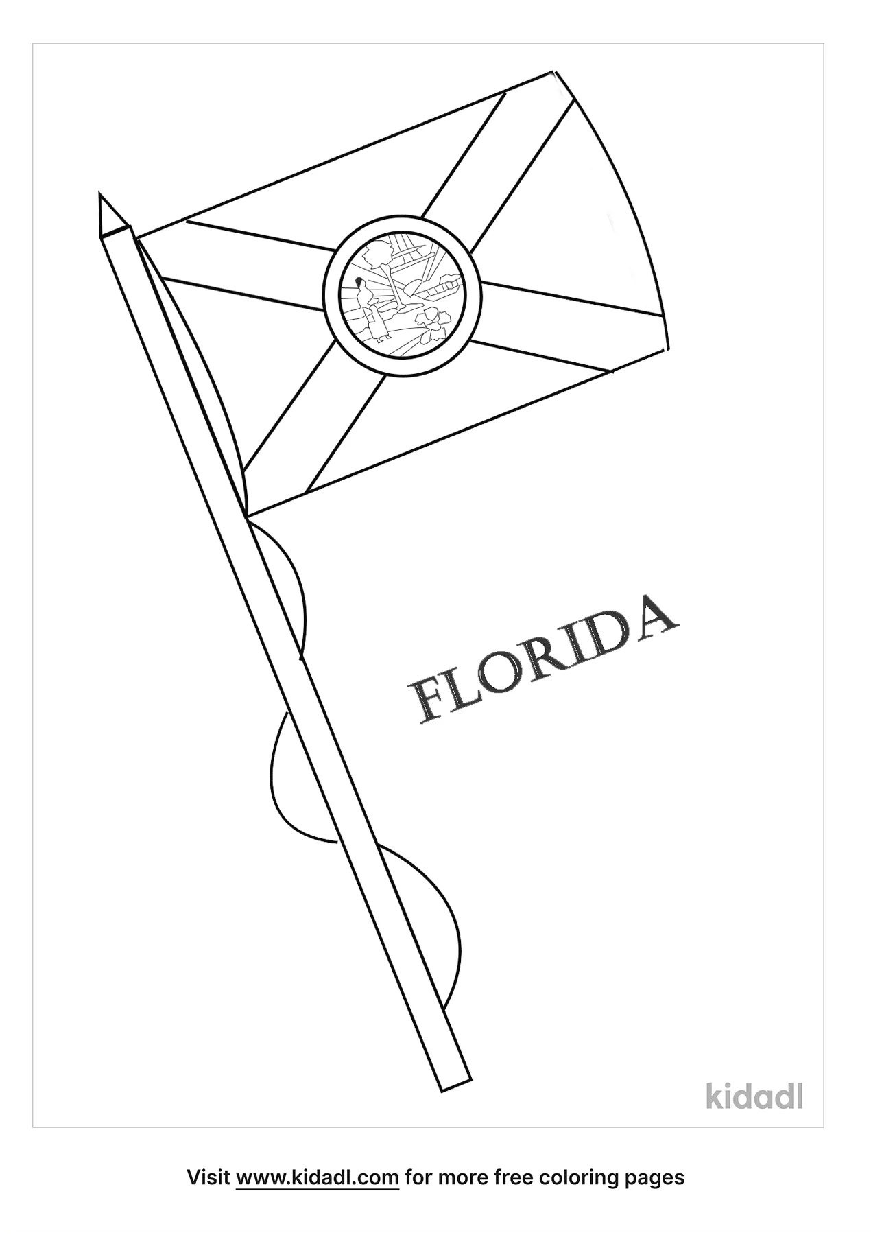 Free florida state flag coloring page coloring page printables