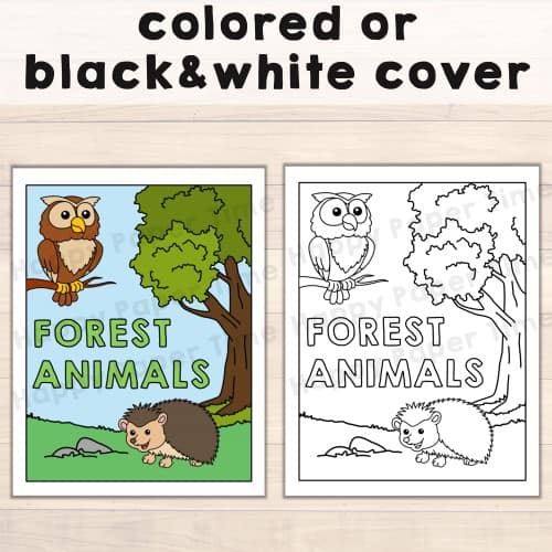 Forest animals coloring pages fun printable activity kid happy paper time