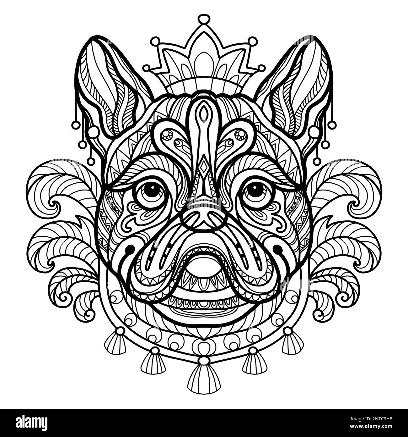 Bulldog drawing black and white stock photos images