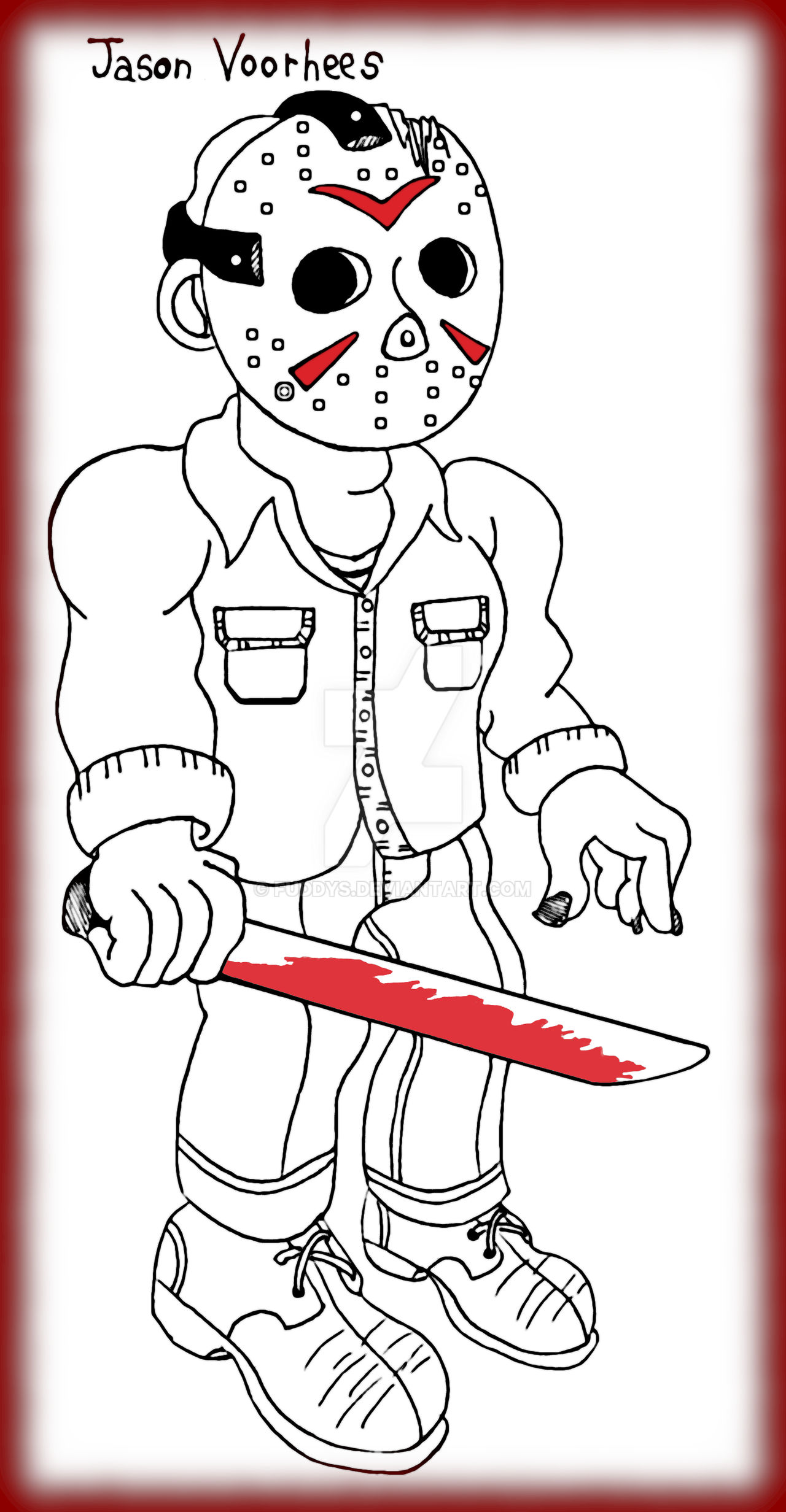 Jason voorhees cartoon style by fuddys on