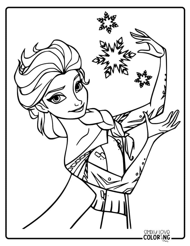 Frozen coloring pages