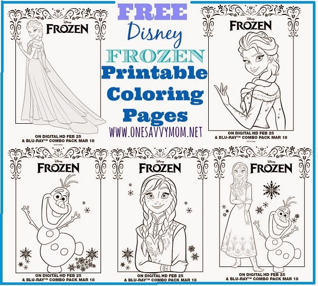 One savvy mom â nyc area mom blog disney frozen free printable anna elsa and olaf coloring pages