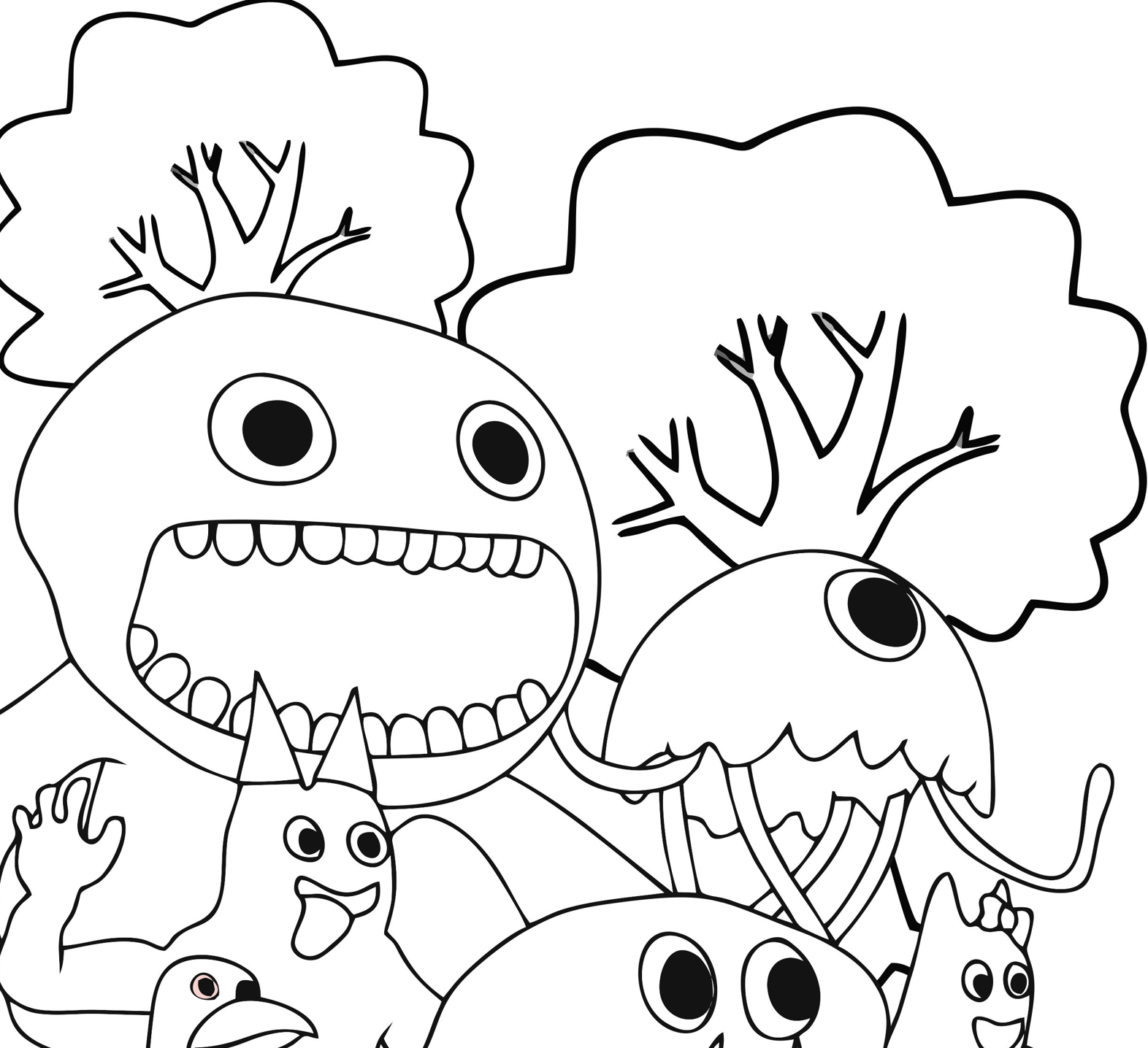 Garten of banban coloring pages