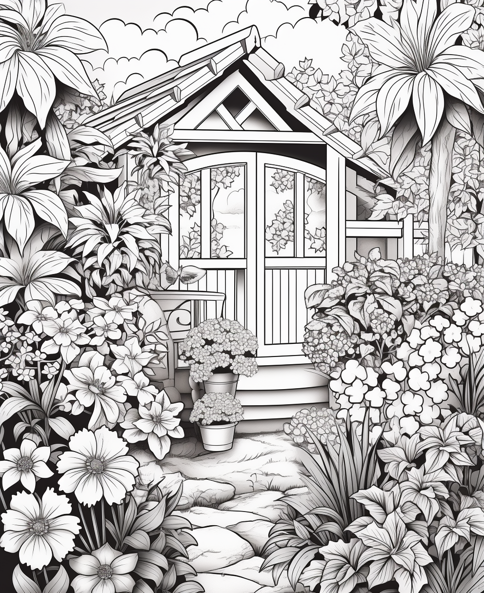Garden coloring books for children coloring pages