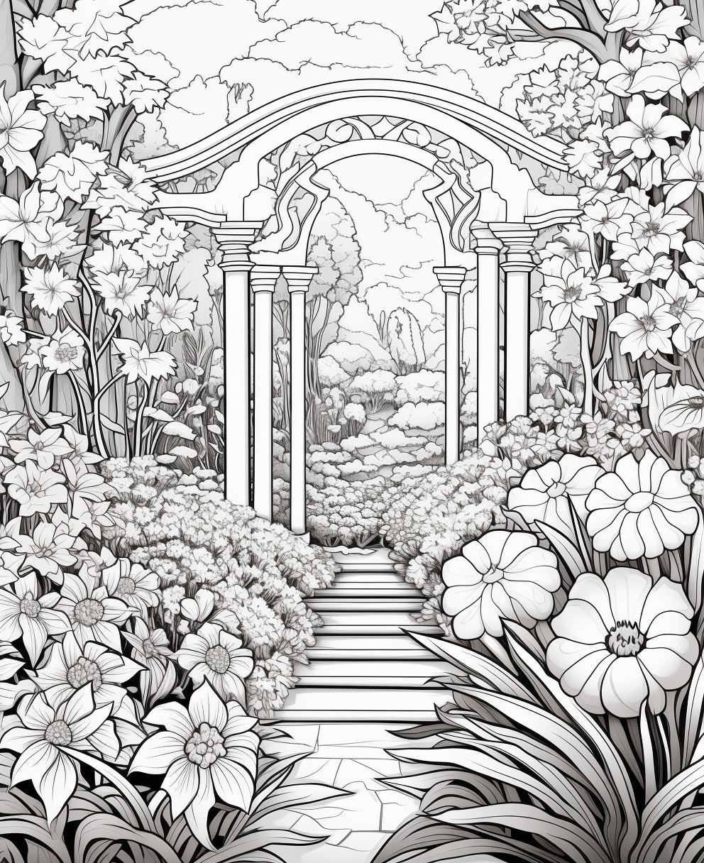 Garden coloring books for children coloring pages
