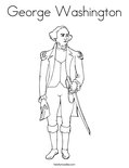 George washington coloring page