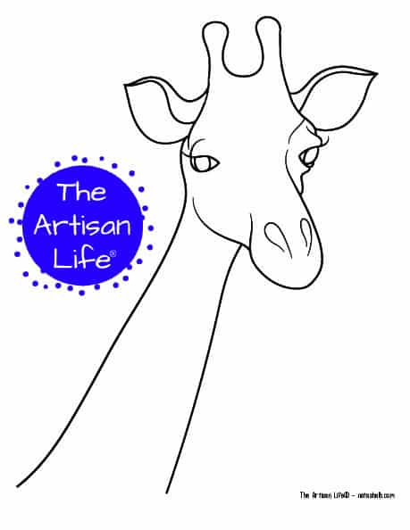 Free printable giraffe outlines templates