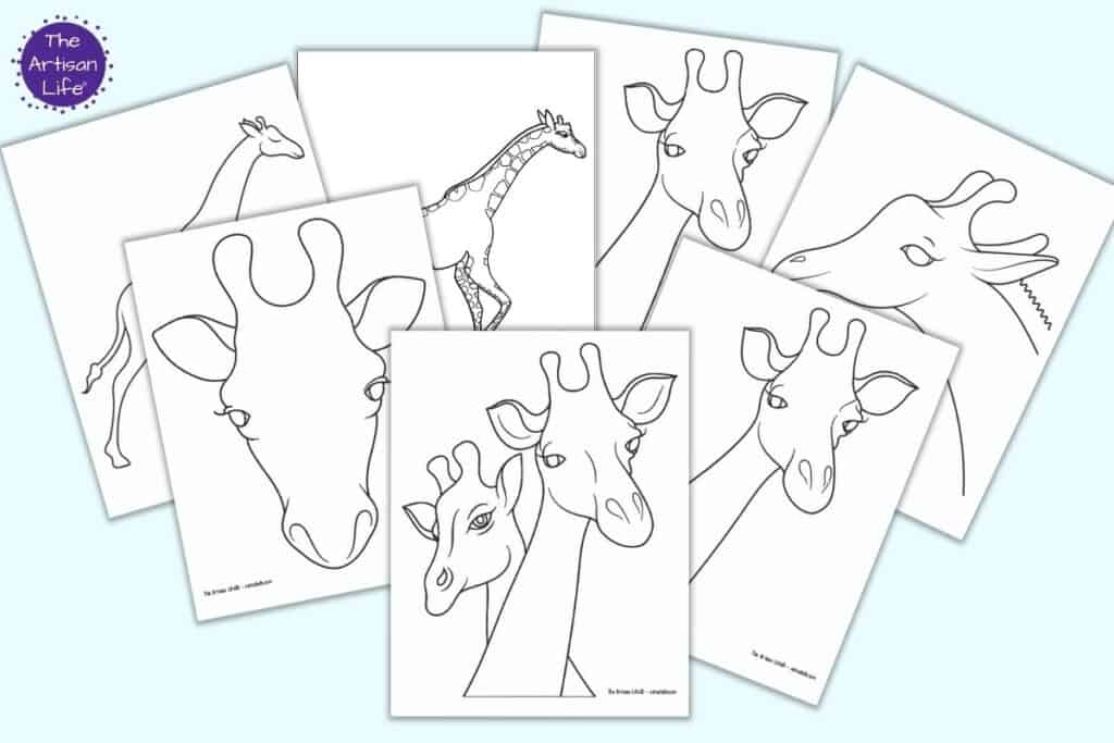 Free printable giraffe outlines templates
