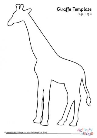 Giraffe template animal templates animal outline giraffe silhouette
