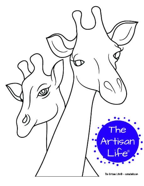 Free printable giraffe outlines templates