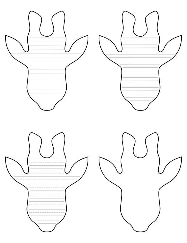 Free printable giraffe head