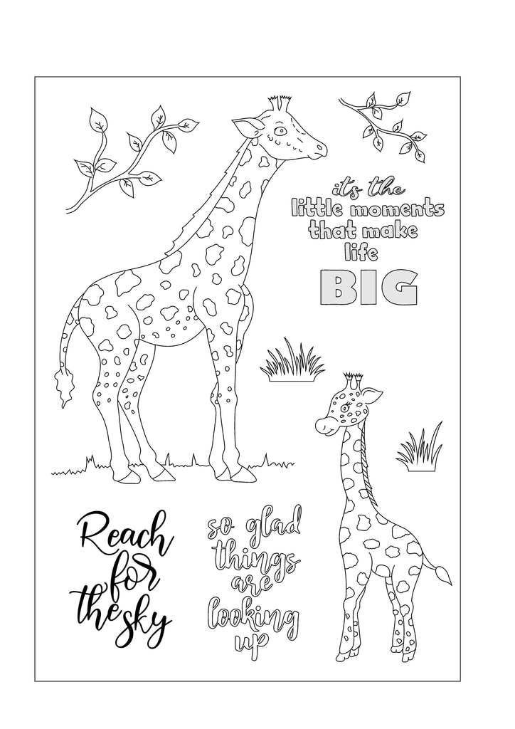 Divine designs giraffe stamp set