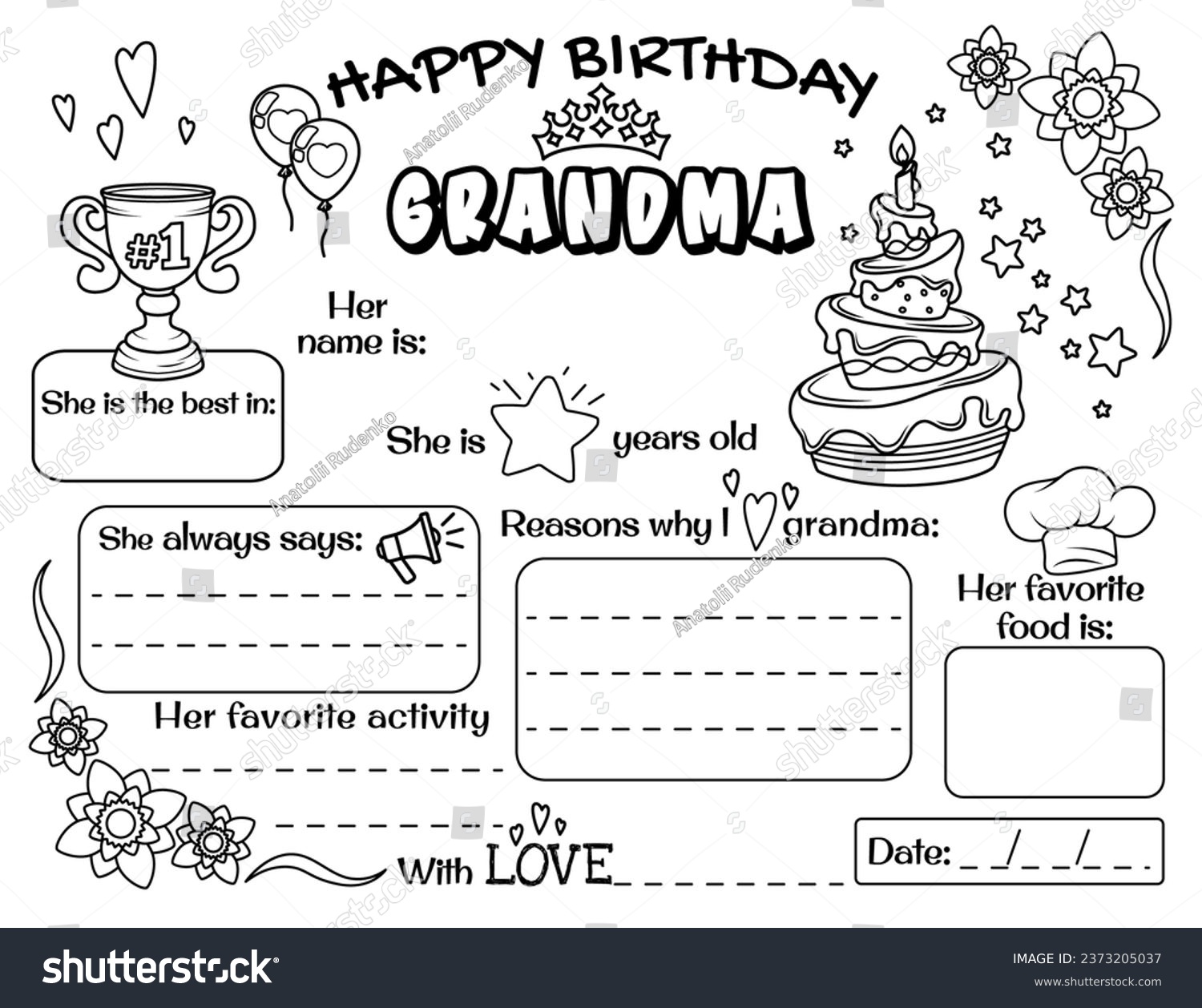 Printable coloring birthday cards mom images stock photos d objects vectors