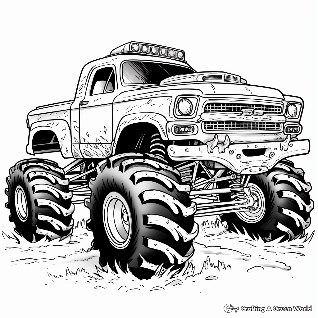 Monster truck coloring pages