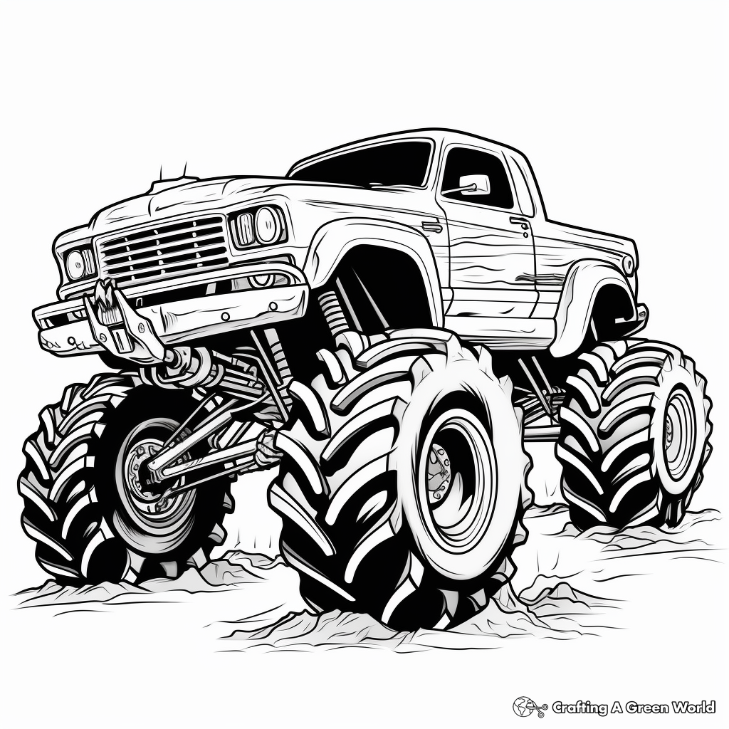 Monster truck coloring pages