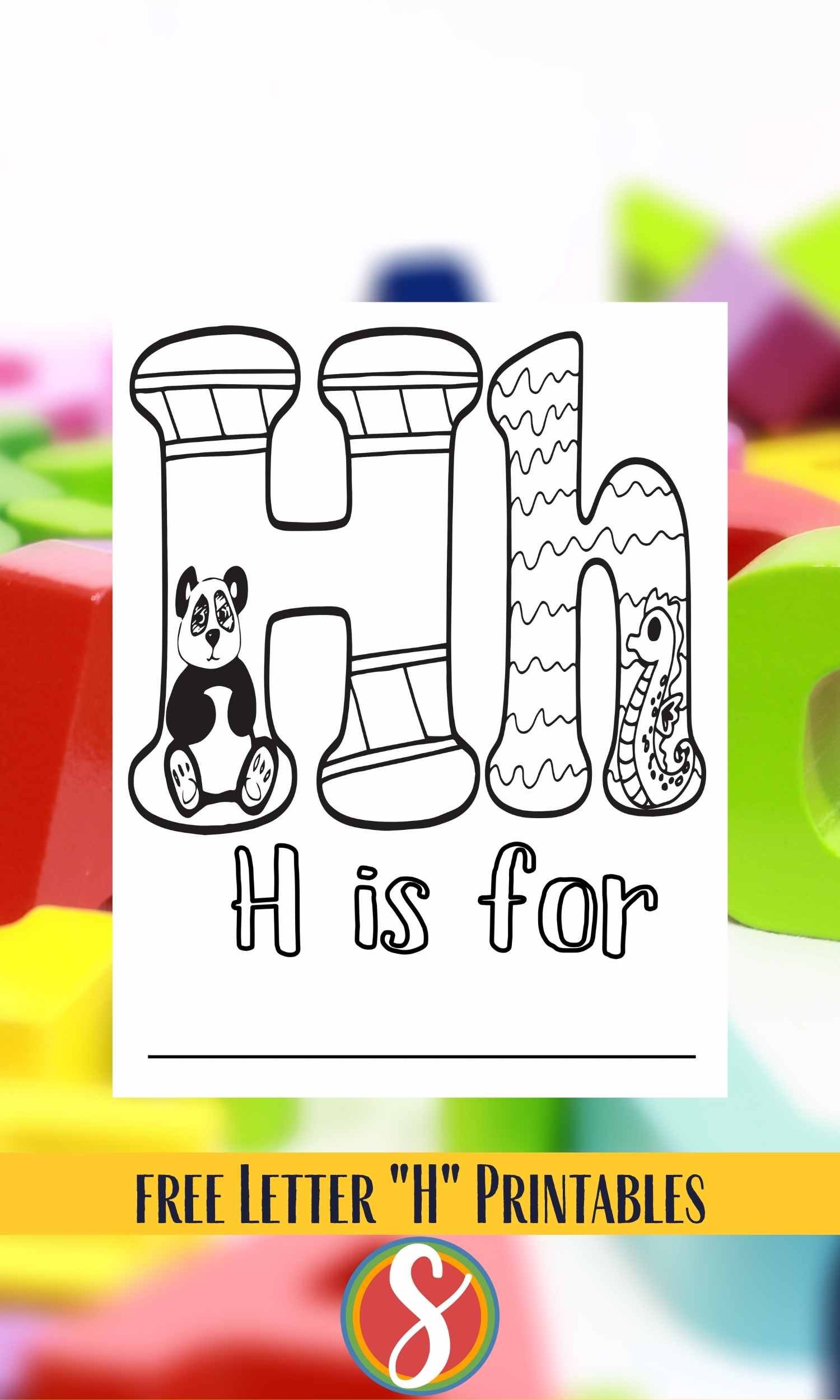 Free h coloring pages â stevie doodles