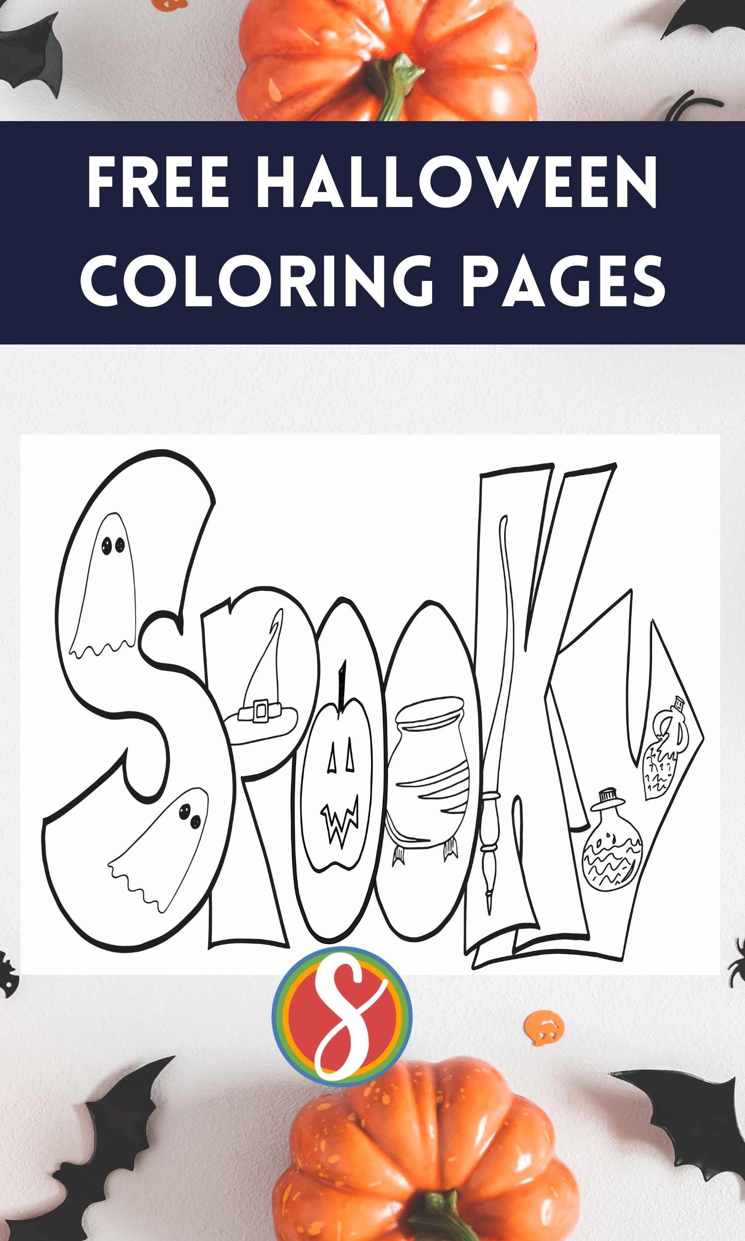 Free halloween coloring pages â stevie doodles