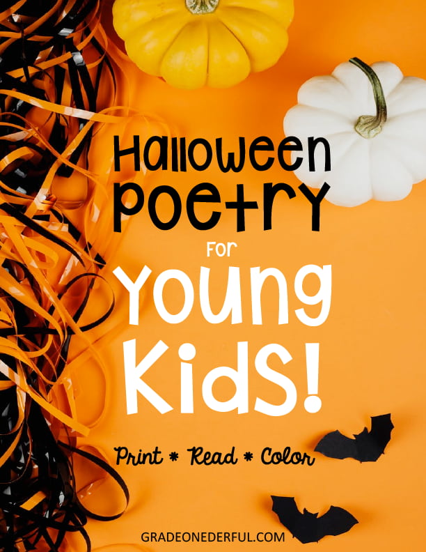 Cute halloween poems just print and go grade onederful