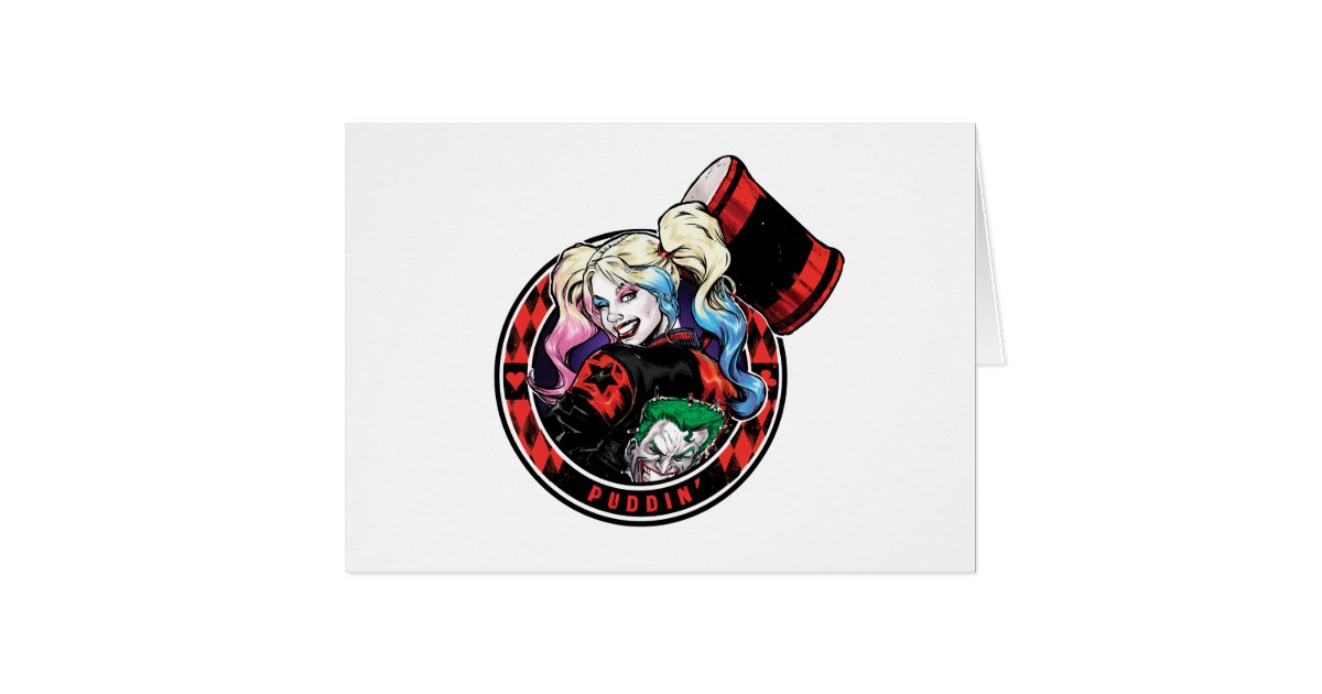 Batman harley quinn winking with mallet