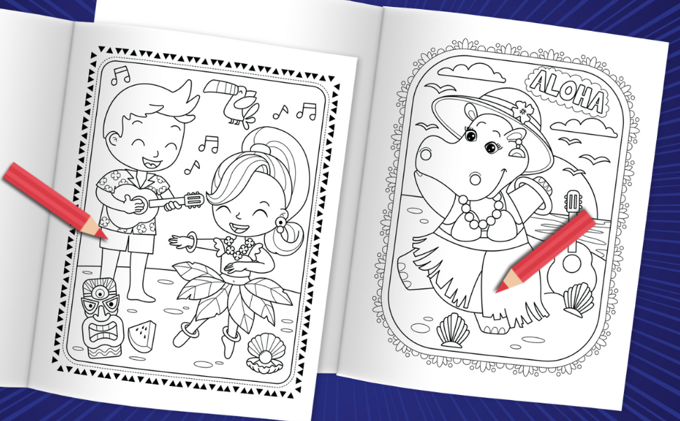 Hawaii coloring book hawaiian coloring for kids wintoloono books