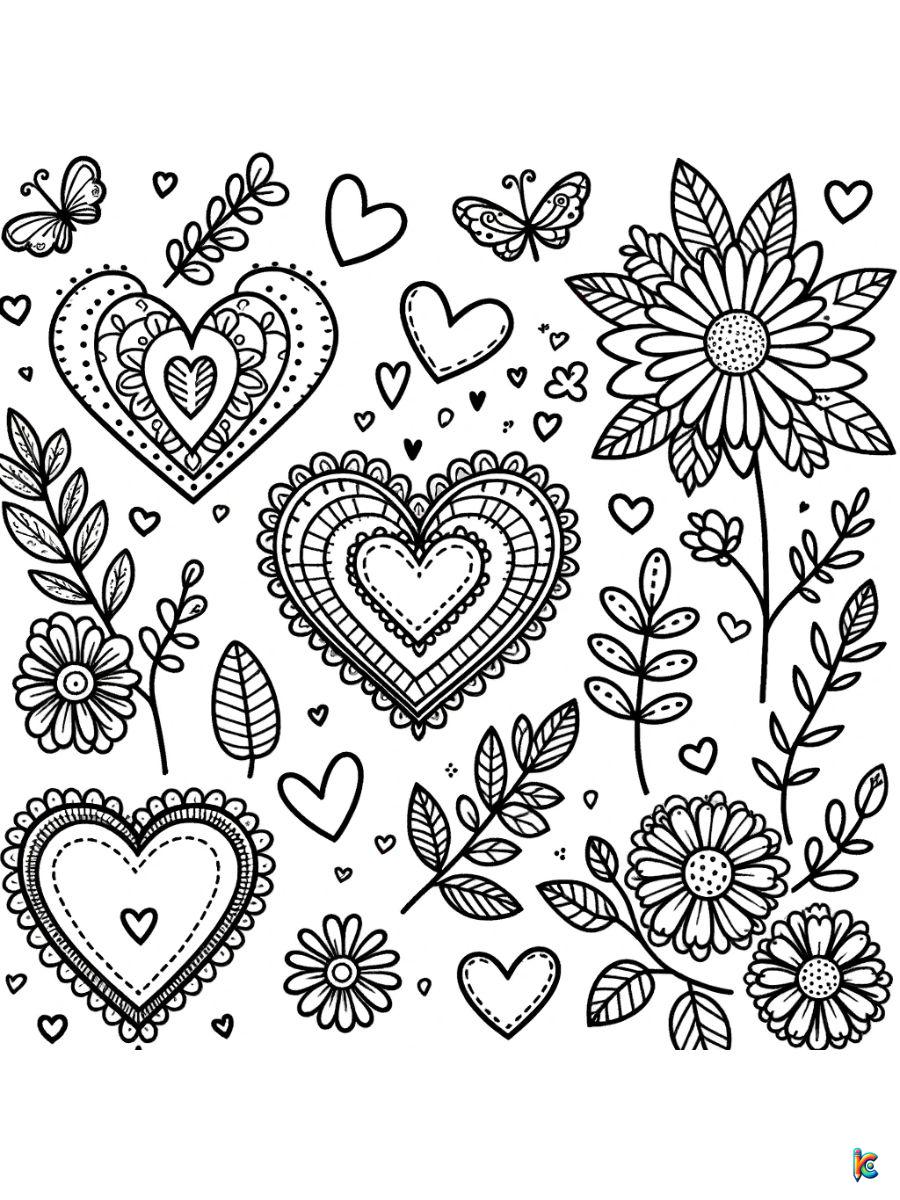 Heart coloring pages â