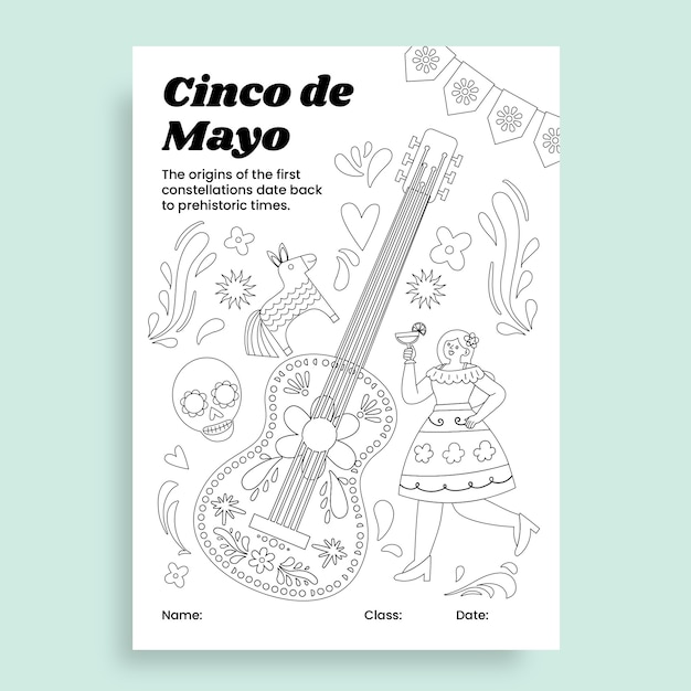 Hispanic heritage month coloring page images