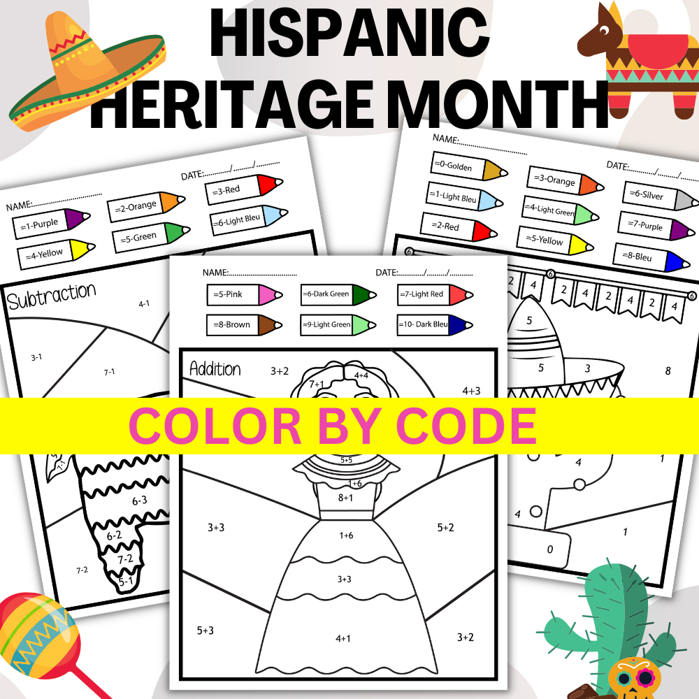 Hispanic heritage month coloring pages