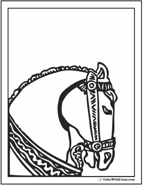 Horse coloring page riding showing galloping