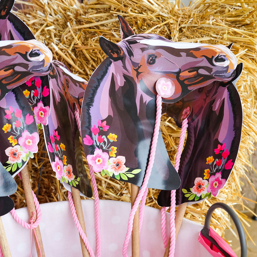 Hobby horse birthday party favor pony party favor â sunshine parties