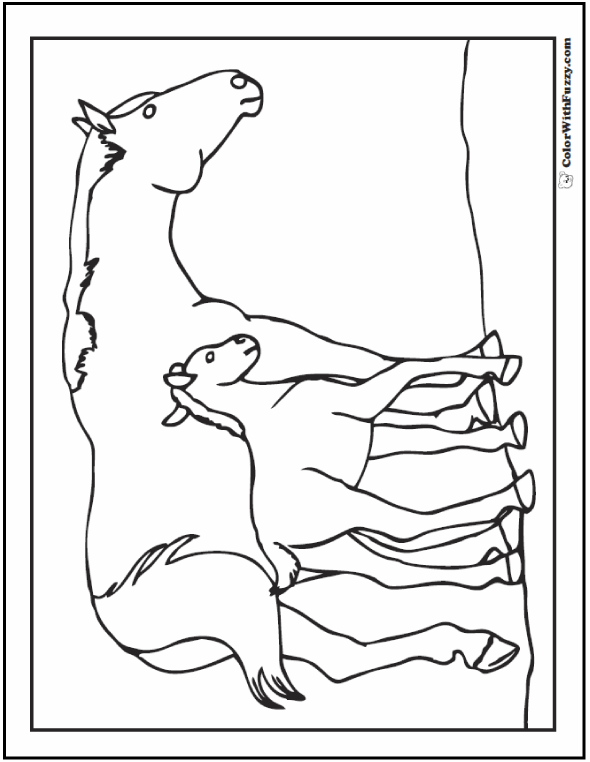 Horse coloring page riding showing galloping