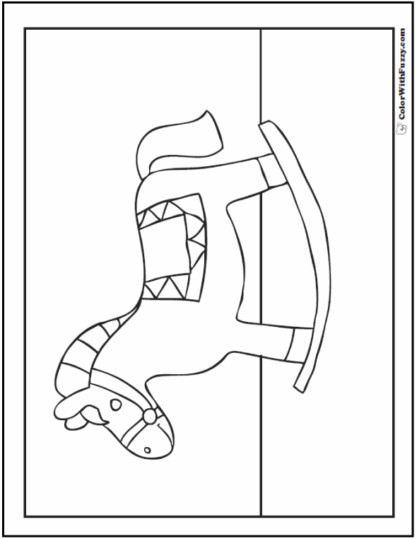 Horse coloring page riding showing galloping