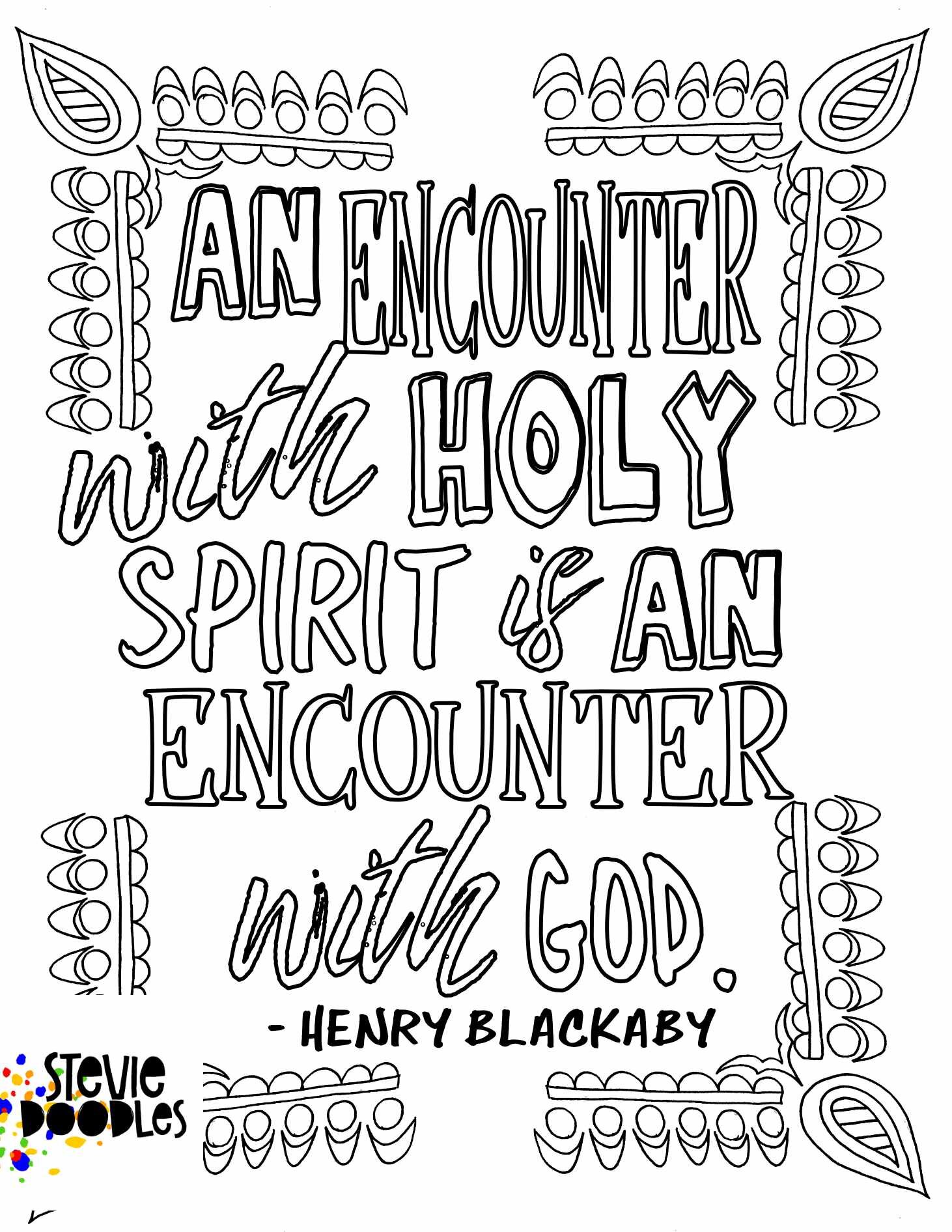 Experiencing god â free coloring pages â stevie doodles
