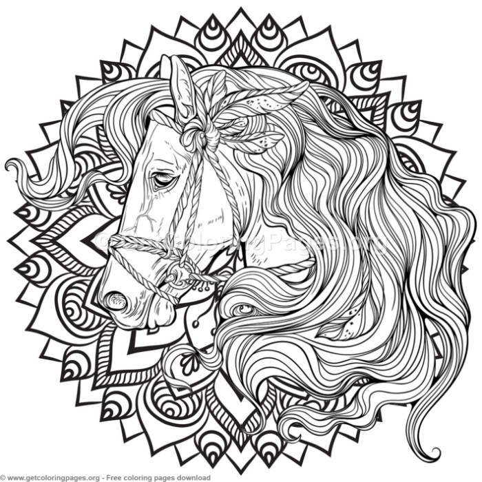Horse mandala coloring pages â getcoloringpagesorg na