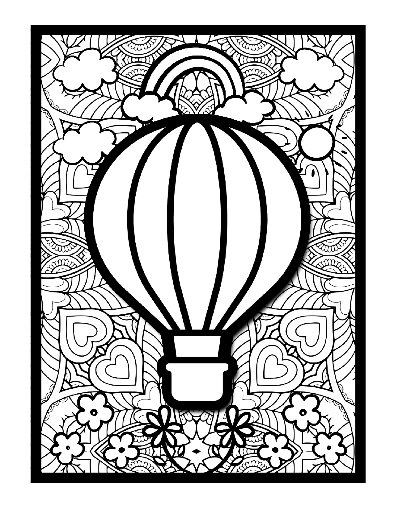 Solution mindfulness hot air balloons coloring pages