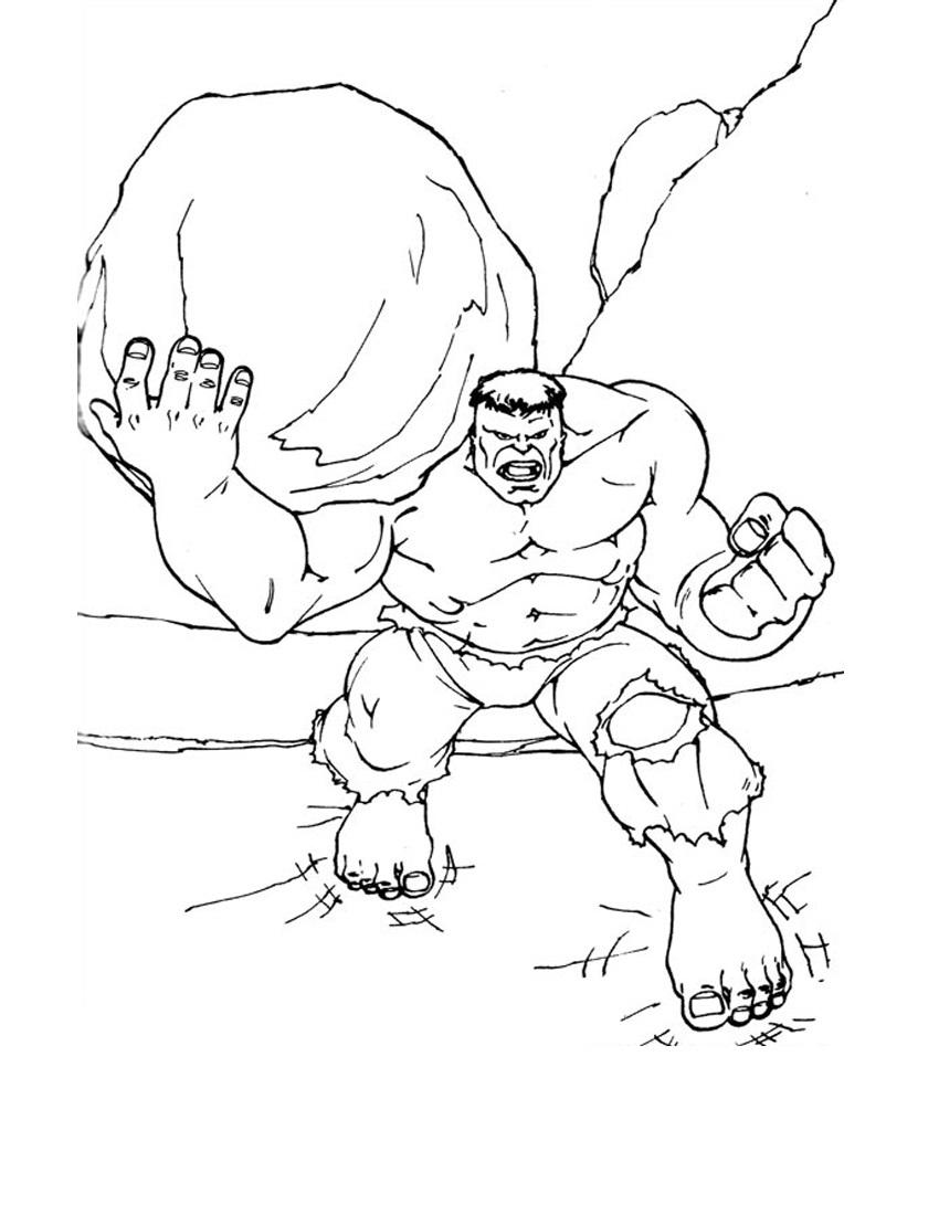 Free printable hulk coloring pages for kids